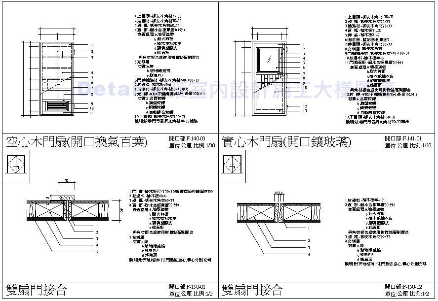 ★開口部施工細部圖 門窗大樣 門窗施工圖 門窗剖面大樣 門窗防水隔熱 隔音窗 氣密窗 電動門