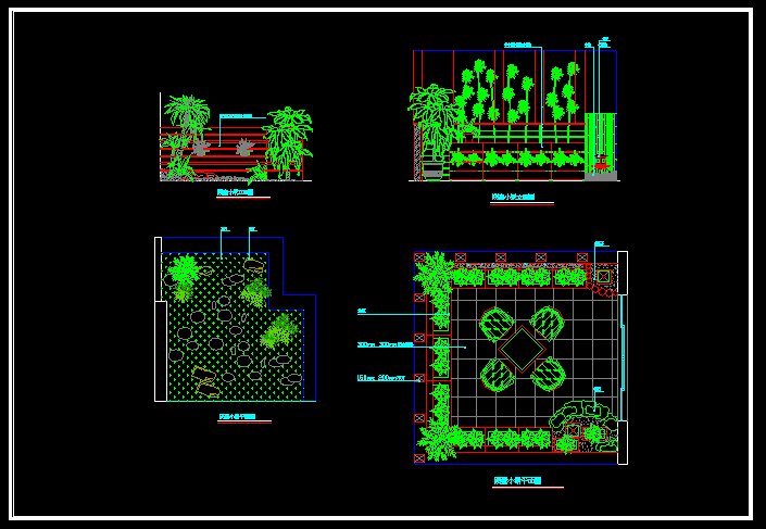 ★景觀設計Autocad模板 景觀園藝配置 景觀流水設計 景觀配景 景觀施工圖 景觀園藝 景觀植栽